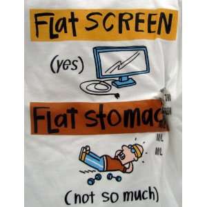   FGC2004 Flat Screens ~ Flat Stomachs Tee Shirt Md/Lg 