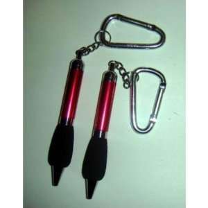  Blank Red Carabiner Keychain Pen Case Pack 144 Everything 