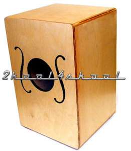 Handmade 14 Cajon Drum Percussion Box Natural Hardwood  