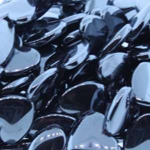 Hematite  Heart Plain   15mm Diameter, Sold by 16 Inch Strand with 