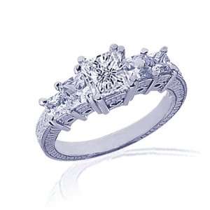   Radiant Cut Diamond Engagement Ring Pave SI1 I Fascinating Diamonds