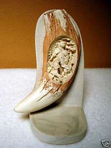 Stellar Resin Sea Lion Tooth Carving Bear & Duck  