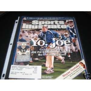 Joe Paterno Penn State Jsaco Signed Sports Illustrated   Autographed 