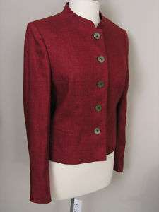 Steinbock Linen Jacket Red Size 8 Austria Perfect  