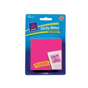  Avery See Through 5Pk Sticky Notes