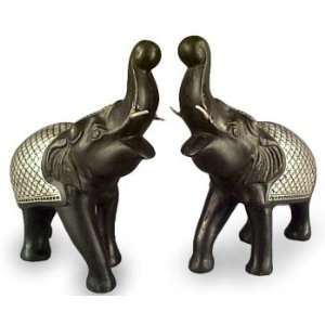  Elephant Phooljhadi, statuettes (pair)