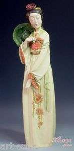   Ancient Chinese Beautiful Woman Ceramic Porcelain Figurine Statu