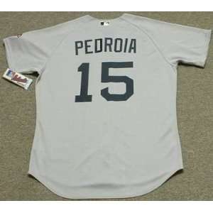  DUSTIN PEDROIA Boston Red Sox Majestic AUTHENTIC Away 