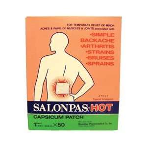  529479 Salonpas Capsicum Patch Hot 50 Per Box by Hisamitsu 