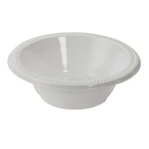  Round Plastic Bowl in White