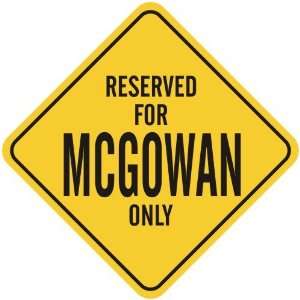   RESERVED FOR MCGOWAN ONLY  CROSSING SIGN