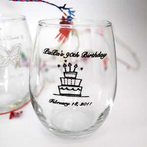  Personalized Birthday Stemless Wine Glass Health 