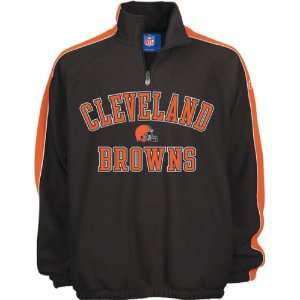   Browns Brown/Orange Stelter 1/4 Zip Fleece Jacket