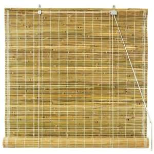 Burnt Bamboo Roll Up Blinds   Natural  36W