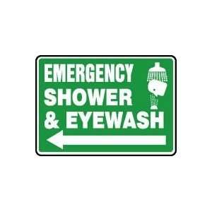  EMERGENCY SHOWER & EYE WASH (W/GRAPHIC) (ARROW LEFT) 10 x 