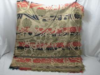 VINTAGE MOUNT JOY PA COVERLET H.STAGER LANCASTER CO WARRANTED BLANKET 