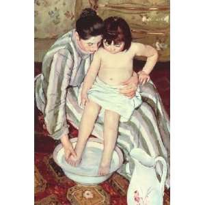   24x36 Inch, painting name The Bath, By Cassatt Mary 