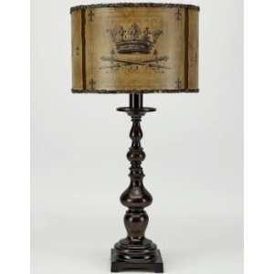  Crown Coat of Arms Shade/Cast Metal Base