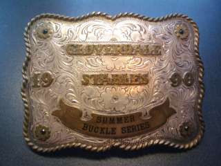 Kathys Show Cowboy Belt Buckle Cloverdale Stables 1990  