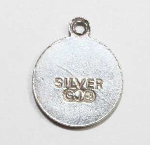 ST. CHRISTOPHER Vintage Sterling Silver SAFE TRAVEL Charm ~GJLtd 