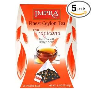 Impra Tea Orange Tropicana Black Tea Pyramid Bags, 1.41 Ounce (Pack of 