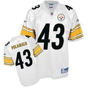   Steelers #43 Troy Polamalu Road Replica Jersey