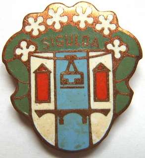USSR Latvia badge Siguldais city in Vidzeme Region  