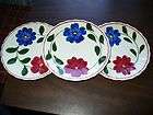 Lot of 3 Laurel Wreath Handpainted bread plates