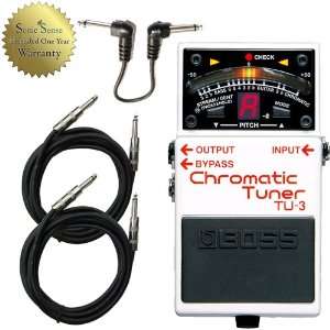    Boss TU3 Chromatic Tuner TU 3 Stomp Box w Cables Electronics