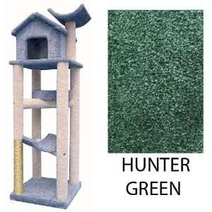  Cat Treehouse   Hunter Green (Hunter Green) (77H x 25W x 