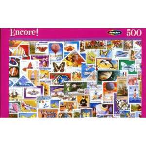  Encore 500pc. Puzzle Stamp Collection Toys & Games