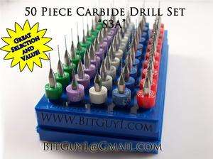 50 Piece Solid Carbide Micro Drill Bit Set Jewelry_S3A  