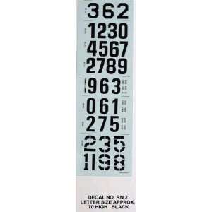  CBA 1/24 Police Car Roof Number Decals Set #2