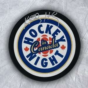   Hrudy Autogrpahed Cbc Hockey Night In Canada Puck