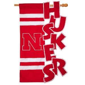  Nebraska Cornhuskers 28 x 44 Applique Flag Sports 