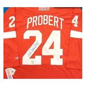  Bob Probert Autographed Hockey Jersey (Detroit Red Wings 