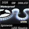 Waterproof Pure White 3528 SMD 300LED 5M Flexible Lamp Car Light Strip 