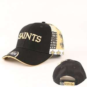  NEW ORLEANS SAINTS NFL Adjustable Black and Gold Hat Cap 