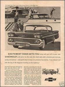 1958 CHEVROLET Impala Sport Coupe Vintage Car AD  