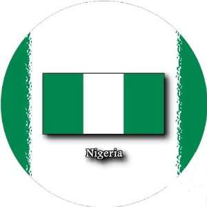  58mm Round Pin Badge Nigeria Flag