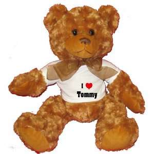  I Love/Heart Tommy Plush Teddy Bear with WHITE T Shirt 