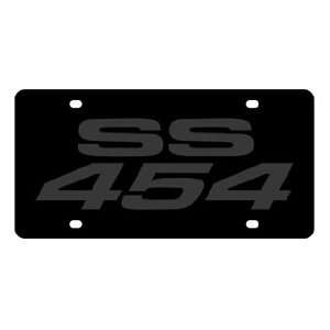  Chevrolet SS 454 License Plate on Black Steel Automotive