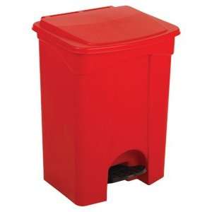  Red Continental 18 Gallon Step On Waste Can