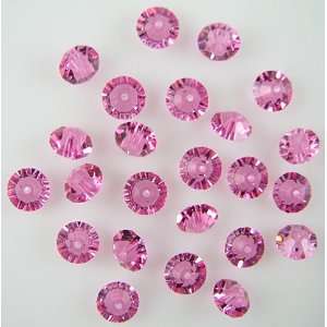  24 6mm Swarovski crystal spacer 5305 Rose beads