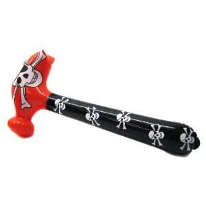  Red Inflatable Squeaky Skull Hammer 