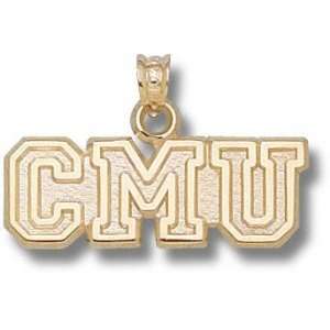  Central Michigan Chippewas Solid 10K Gold CMU Pendant 