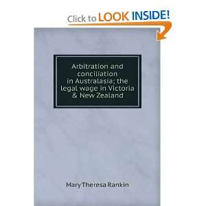   the legal wage in Victoria & New Zealand Mary Theresa Rankin Books