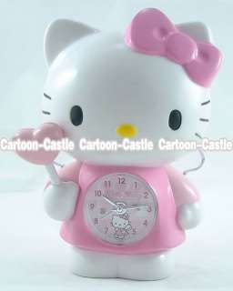 Hello Kitty Angel Kitty Bow Flash Alarm Clock Pink  
