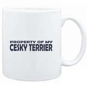 Mug White  PROPERTY OF MY Cesky Terrier EMBROIDERY  Dogs  
