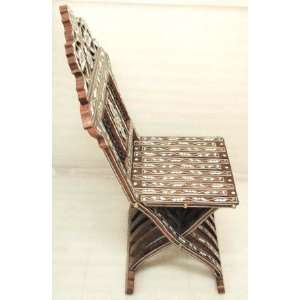  Amazing Rare Handmade Mosaic Arabesque Folding Chair 